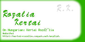 rozalia kertai business card